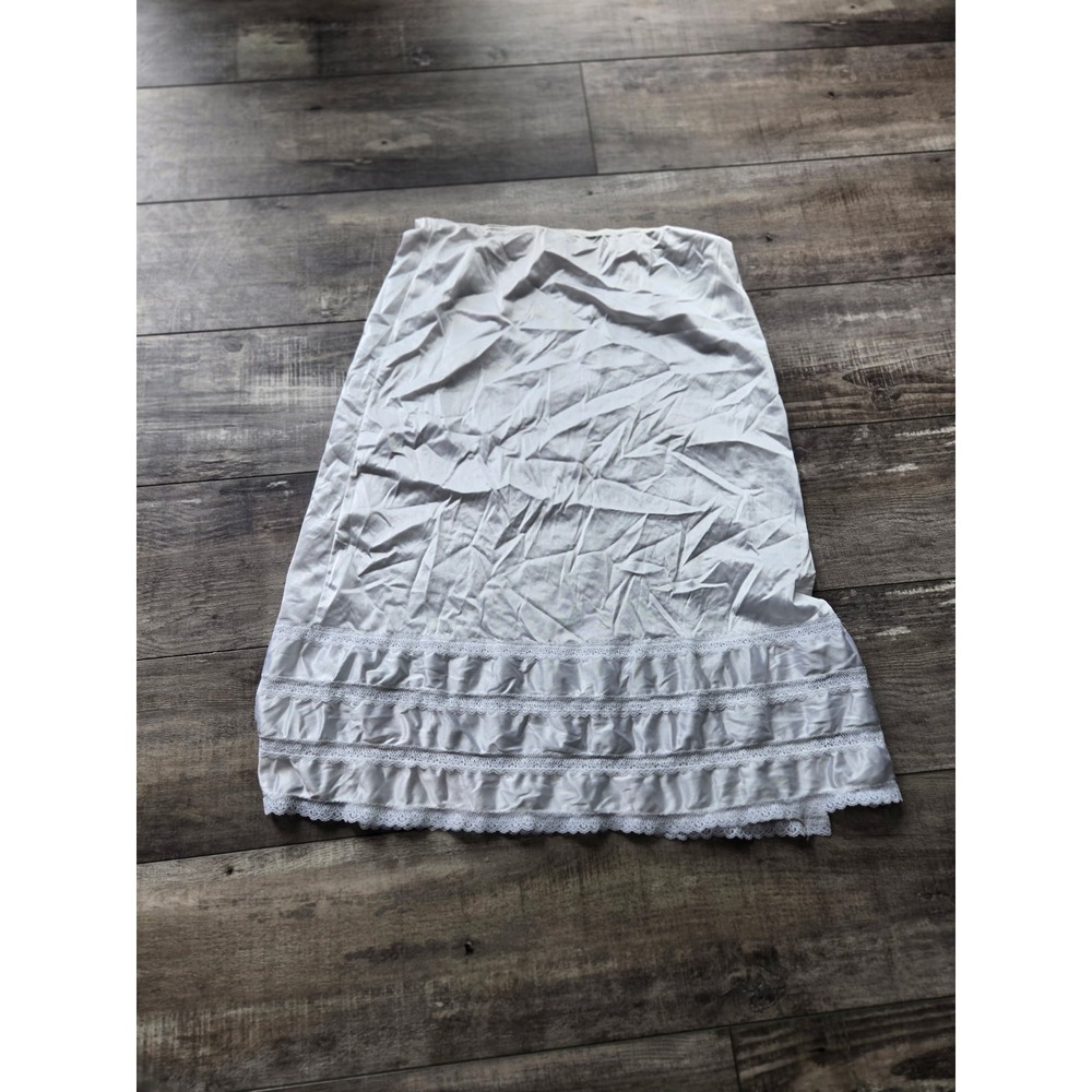 Vintage Sears Antron III Nylon Beige Half Slip Plus Size M Adjust-A-Length Hem